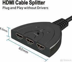Rozšiřovač HDMI pro připojení tří zařízení do jednoho HDMI - 5