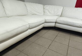 Kožená designová rohová sedací souprava - jak NOVÁ, TOP STAV - 5