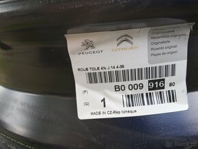 Peugeot 108 plechove  disky kola - 5