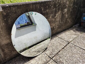 Retro kulaté nástěnné zrcadlo, 70 cm - 5