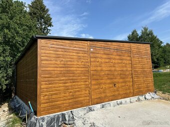Plechová garáž 7x6m. - 5