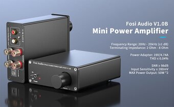 Fosi Audio V1.0B, Zesilovač třídy D, 2x 50W - 5