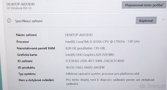 Notebook HP EliteBook 850 G5, Intel i5, 8GB RAM, SSD 256GB - 5