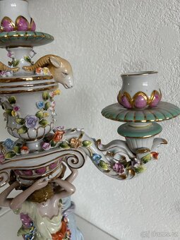 Porcelanový svícen Meissen Míšeň - 5