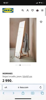 Stojací zrcadlo Ikornnes IKEA - 5