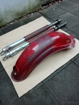 Malá kývačka Jawa-ČZ,  blatník, přední vidlice - 5