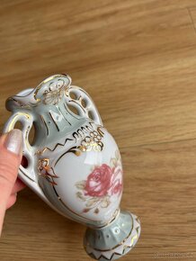 Vázička, porcelán, Royal Dux Bohemia, zdobená - 5