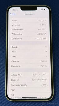 iPhone 13 256GB White, krásný stav s krabičkou - 5