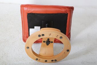 858 Křeslo polohovací, kožené s podnožkou - 5