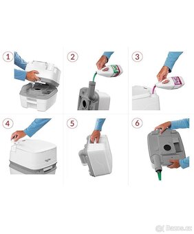 Přenosná toaleta, chemické wc, Thetford Porta Potti - 5