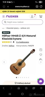 Akustická klasická kytara od Karl Hofner - 5