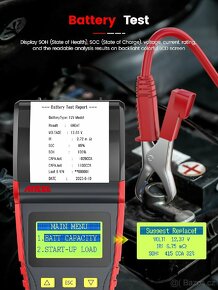 Ancel BST500 Tester autobaterie 12V a 24V s tiskárnou - 5