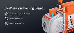 Vakuová pumpa 3.5CFM komora 21L vývěva podtlak vacuum nádoba - 5