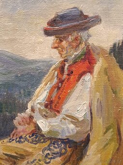 Obraz F. DEICH, Bača olej na kartonu 33x36 - 5