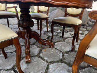 JS6.34 Jídelní set italský 1,8 + 6 židlí kůže –JS6.35 - 5