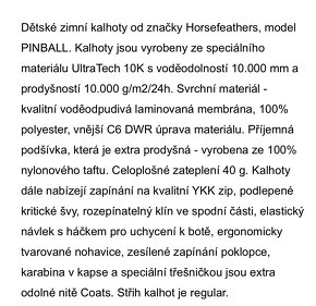 Lyžařské kalhoty Horsefeathers L - 5