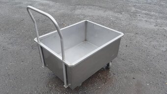 Nerezová vana na kolečkách ( laska ) s výpustí 163 l. - 5
