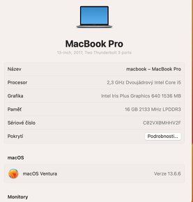 Macbook PRO 13, 16GB RAM - 5