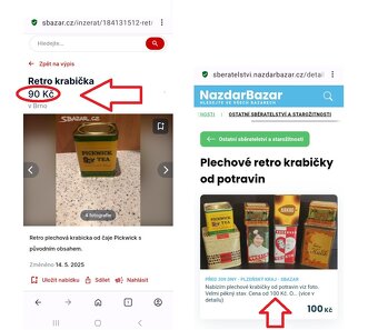 Krásná stará retro plechovka na čaj, plechovky Pickwick - 5