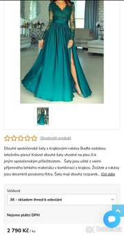 Smaragdově zelené šaty - 5