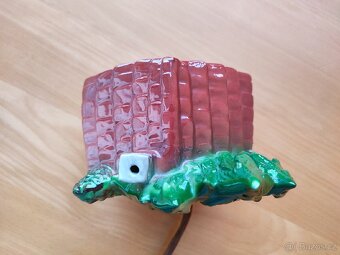 STARÁ PORCELÁNOVÁ NOČNÍ LAMPIČKA, PERNÍKOVÁ CHALOUPKA. - 5