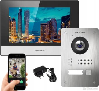 Nové HIKVISION KIS703Y 2drát sada interkom + dveře + vrata - 5