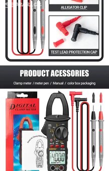 Klešťový multimetr ANENG ST 180. Nový - 5