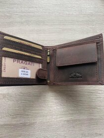 Kožená peněženka z broušené kůže v krabičce - nová - 5