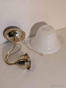 mosazná lampa, lampička s vypínačem, až 2 ks - 5