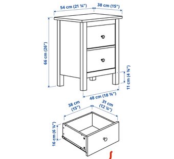 Noční stolek IKEA HEMNES - 5