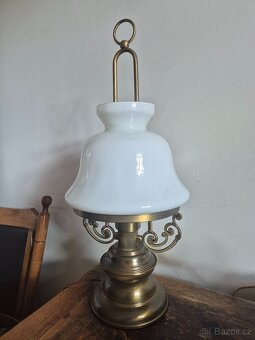 Velká stolní lampa ve stylu petrolejky - funkční - 5