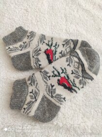 Vlněné ponožky s motivem sýkorky - 5