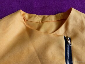 Dámské žluté sako na zip - 5