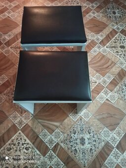 🎄Vánoční Výprodej🎄Konferenční stůl s Taburety z masívu. - 5