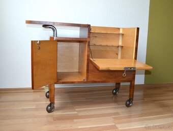 Pojízdný barový, servírovací stolek - Art deco - 5