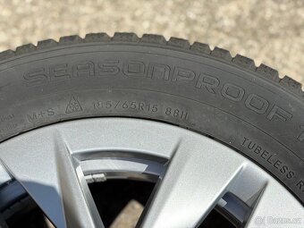 Prodám kola s celoročními pneumatikami 185/65 R15, 5x100 R15 - 5