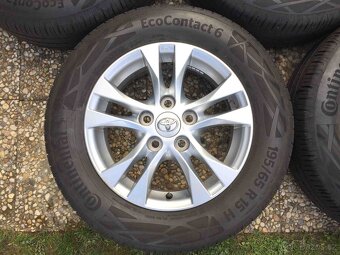 4ks letní alu kola Toyota 195/65/15 Continental 4x4mm - 5
