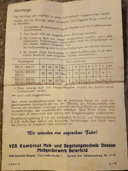 Barkas sdružený ukazatel teploty, paliva a kontrolky - 5