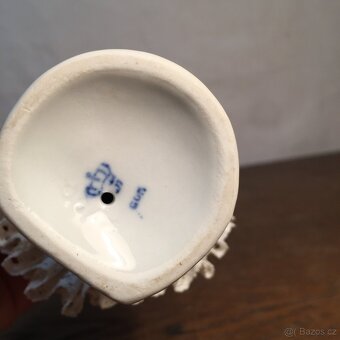 krajková porcelánová panenka tanačnice Dresden - 5