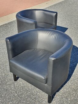 IKEA 2x zánovní křesla křesílka ekokůže - 5