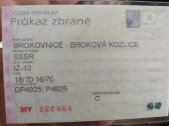 Brokovnice kozlice IŽ 12 - 5