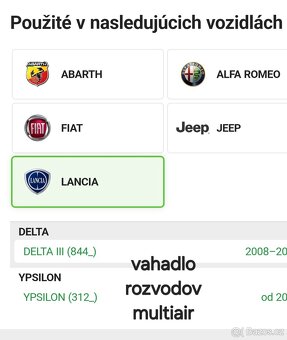 Vahadla rozvodov- MultiAir Fiat, Abarth, Alfa Romeo, Lancia, - 5