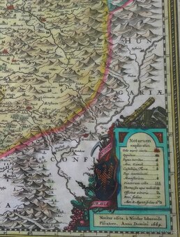 KOMENSKÉNO  MAPA  MORAVY   / obraz  65 x 49 cm  / - 5