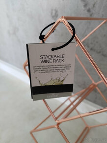 Stojan na víno kovový stohovatelný 2ks - 5