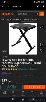 Klávesy FOX keyboard 160 s příslušenstvím - 5