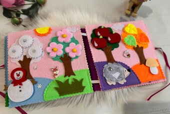 Quiet book. Plstěná kniha. Dárek na Vánoce. Dárek pro holku - 5