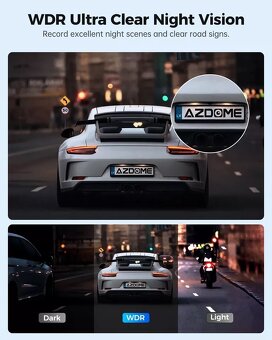 AZDOME M300 Autokamera, Přední kamera do auta 1296P s WiFi - 5