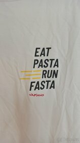Bílé tričko eat pasta run fasta - 5