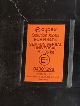 Autosedačka Cybex Solution X2-fix - 15-36kg - 5