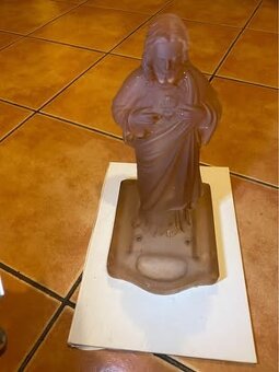 Starožitný skleněný svícen - Ježíš - 5